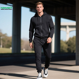 Ensemble de survêtement en tissu enduit résistant aux intempéries pour homme, veste à capuche imperméable, pantalon de jogging actif, équipement de voyage - Product Image 4