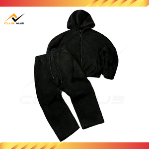 Nuevo Diseño Conjunto Deportivo Casual de 2 Piezas para Hombre, Sudadera con Capucha de Forro Polar de Poliéster, Traje Deportivo para Correr, Cálido para Invierno - Product Image 3