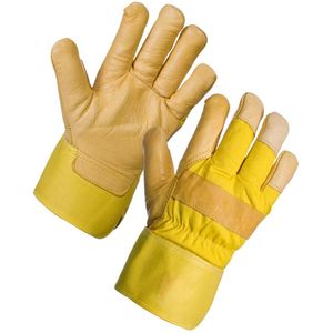 OEM Style High Quality Nitrile and Leather Double Palm <b>Gloves</b> Comfortable White Cotton Oil Field Working <b>Gloves</b> - Product Image 1
