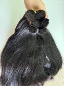 Grande vente ! Cheveux humains vierges en vrac, vente en gros de mèches de cheveux vietnamiens bruts provenant d'un fournisseur, double trame, Remy non traité, brut - Product Image 4