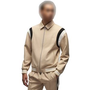 Blouson bombardier classique en coton poly brodé personnalisé veste universitaire S-3XL de streetwear vestes pour hommes doublées de polaire légères et coupe-vent - Product Image 2