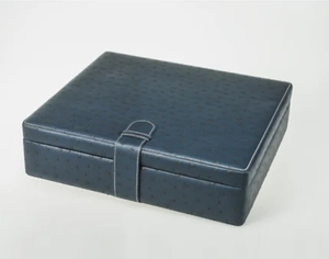 Custom Premium Leather Gift <b>Box</b> Wholesale Desktop Storage Organizer Valet Tray Rectangular Leather Catchall <b>Box</b> Leather <b>Box</b> - Product Image 3