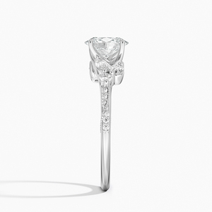 Anillo BOJ 0152 de plata 925 con corte ovalado, engaste de púas para alivio de migrañas, anillo solitario de diamante de 2ct, color D, VVS1, moissanita certificada GRA, bajo costo. - Product Image 3