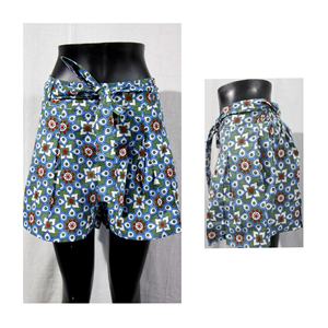 Femmes été Boho taille moyenne élastique ceinturé jambe large Board Shorts grande taille décontracté respirant écologique poche moyenne Floral - Product Image 2