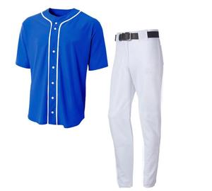 Uniformes de Béisbol Personalizados al por Mayor de Alta Calidad, Camisetas de Béisbol Lisas, Conjuntos de Camisetas y Pantalones con Botones - Product Image 5