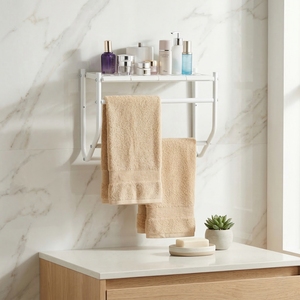 OEM Modern Style <b>Cast</b> Iron Steel Tube Wall Mounted Heater Stylish Design Hotels Pristine Brand Movable Bath Towel Rack - Product Image 1