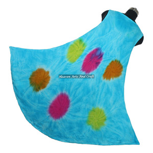 Vestido largo de rayón con efecto tie-dye para mujer, elegante vestido de noche sin mangas con efecto tie-dye para mujer - Product Image 3