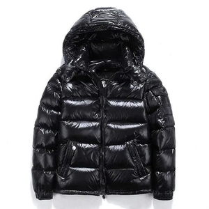 Chaqueta de exterior transpirable 100% poliéster para hombre, chaqueta acolchada con capucha - Product Image 1