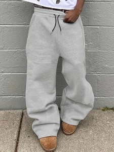 New 2026 Heavyweight <b>Fleece</b> <b>Pants</b> OEM ODM Manufacturer Premium Custom Logo Embroidered White Sweatpants - Product Image 3