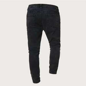 Pantalon en jean imprimé coupe slim style européen pour homme, déchiré, skinny, grandes poches – Vente en gros personnalisée à prix usine de Chine - Product Image 6