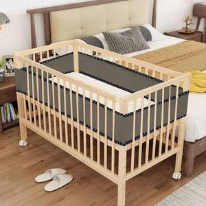 Protector de Cuna para Bebé, 100% Algodón Orgánico, Transpirable, de East Coast Corp - Product Image 1