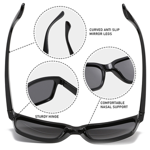 Lunettes de soleil sportives tendance RTS 2026, monture intégrale TR90 personnalisée, légères (21g), verres polarisés TAC, protection UV, unisexe - Product Image 3