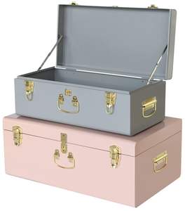 Coffre de rangement moderne et élégant, coffre robuste à utiliser pour la maison, le jardin, la ferme, la chambre à coucher, le salon, la chambre d'amis, etc. - Product Image 1