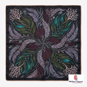 Soft Lightweight Custom Printed <b>Square</b> <b>Scarf</b> With Womens Fashion Headscarf OEM ODM Manufacturer Wholesale Supply - Product Image 2