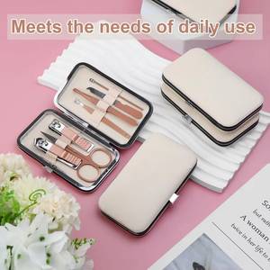 7 In 1 Nail <b>Kit</b> Stainless Steel <b>Manicure</b> Set With Case Portable Classic Style For Adult - Product Image 4