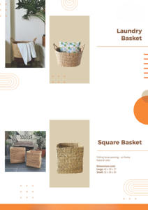 Panier de rangement multifonctionnel en jacinthe d'eau, écologique, fait main, avec couvercle, pour la lessive et usage domestique - Product Image 6