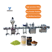 Ligne de production de machines de remplissage automatiques pour bouteilles et pots de 20g, 100g, 200g, pour épices chiliennes, poudre de cacao et lait en poudre, personnalisable