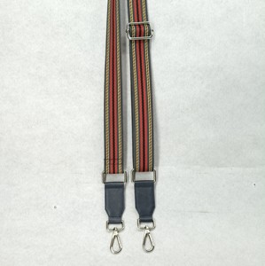 Correa de hombro fina ajustable con puntas de cuero para bolsos cruzados, de repuesto para bolsos de mujer, con hebilla de cincha y cadena - Product Image 2