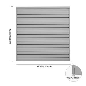 Pannello a Doghe in PVC Grigio 4 x 4 Piedi, Facile da Installare, Design Modulare Regolabile per Pareti di Garage e Stoccaggio - Product Image 6
