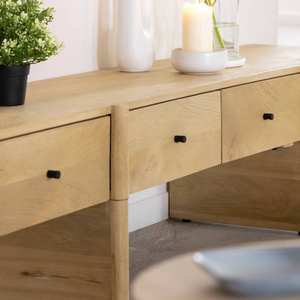 Mueble para TV Vandana Mira Vista de Madera de Mango con 4 Cajones - Product Image 5