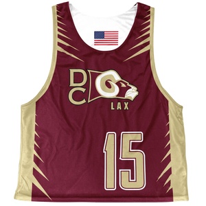 OEM Custom Design Sublimated Reversible Lacrosse Pinnies 100% Polyester Breathable Custom Jerseys for Adults/Youth Printed - Product Image 1