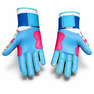 New Unique Sublimation Design Leather Catcher Baseball Batting Gloves Right-Handed Customized Long Cuff Lightweight Non-Slip - Product Image 5