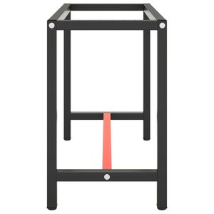 Negro mate y Rojo mate 43,3 "x 19,7" x 31,1 "Marco de banco de trabajo de metal Categoría de muebles - Product Image 4