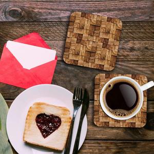 Designer Wooden MDF <b>Drink</b> <b>Coasters</b> Stylish Coffee Cup Pads for Home Office Kitchen Bar Perfect Housewarming Gift - Product Image 2