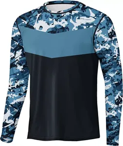 Sweat à capuche de pêche respirant à manches longues avec logo personnalisé, séchage rapide, protection UV SPF UPF 50, polyester durable, chemise de pêche pour homme - Product Image 6