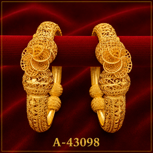 A-43093 Women's 24K Gold Plated Cuff Bracelets Classic Flower Pattern Wedding Jewelry - Product Image 5