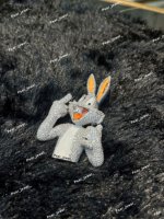 Pendentif Lapin Cartoon Personnalisé en Moissanite, Argent Sterling 925 Entièrement Sertie de Pierres, Breloque Hip Hop Rapper, Collier Émaillé pour Hommes, Bijoux