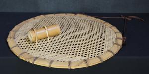 Japanese Bamboo Wall Hanging Vase Traditional Woven <b>Basket</b> With <b>Small</b> Bamboo Tube Ikebana Floral Display Supplier - Product Image 4