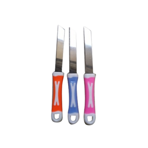 Ensemble de couteaux à manche en plastique coloré, couteau à éplucher en acier inoxydable, couteaux à fruits et légumes tranchants, 3 pièces en acier inoxydable - Product Image 1