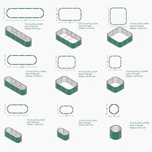 Caja grande de acero inoxidable para cama de jardín, maceta con recubrimiento de polvo para el hogar, verduras, flores, hierbas, duradero, respetuoso con el medio ambiente, OEM/ODM - Product Image 3