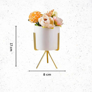 Metal Flower Vase Planter <b>Pot</b> with Iron Stand, <b>Pots</b> for Plants, Plant <b>Pots</b> for Home Decoration, <b>Succulent</b> <b>Pot</b>, Indoor Planter - Product Image 4