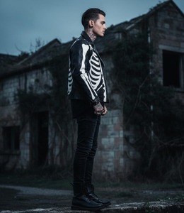 เสื้อแจ็คเก็ตมอเตอร์ไซค์หนังแท้ Shaheen Skeleton สำหรับผู้ชาย หนังวัวแท้ กันลม เป็นมิตรกับสิ่งแวดล้อม พร้อมระบบทำความร้อน สไตล์สตรีทแวร์ - Product Image 2