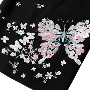 Nouveaux T-shirts à manches courtes brodés en coton et polyester, vente en gros de T-shirts brodés - Product Image 4