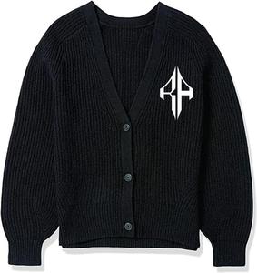 Cardigans unisexes à col en V, manches longues, vêtements décontractés, logos personnalisés, pulls pour sororités et fraternités, 100% acrylique - Product Image 2