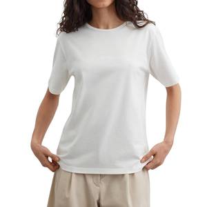 T-shirts en coton biologique pour femmes, doux, respirants, respectueux de la peau, vêtements décontractés, vente en gros - Product Image 4