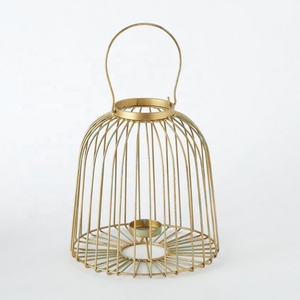 Wholesale Handmade Home Decorative Metal Wire <b>Tea</b> <b>Light</b> Candle Holder <b>Lantern</b> for Tabletop - Product Image 1