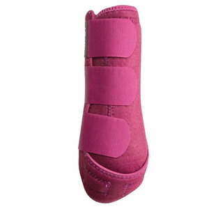 Bottes d'entraînement pour chevaux de course en néoprène, personnalisables, de haute qualité, respirantes, légères, antidérapantes, pour équipes professionnelles - Product Image 3