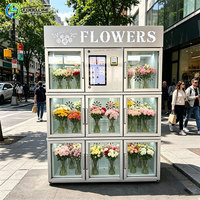 Máquina expendedora de flores económica de prueba con 8 compartimentos refrigerados a temperatura constante