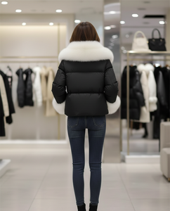 Chaqueta Acolchada con Capucha para Mujer, Nueva Colección de Invierno, Cinturón de Alta Calidad, Abrigo Envolvente, Blanco, 100% Algodón, Reversible - Product Image 4