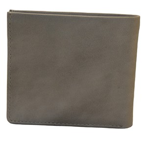 Men's Fashion Landscape Suede Fold <b>Wallet</b> Slim Minimalist Design Gray Short Length <b>RFID</b> <b>Blocking</b> Genuine Leather Daily Use - Product Image 6