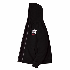 Sudadera con capucha de manga larga al por mayor con logo personalizado, de peso pesado, con hombros caídos y cremallera para hombre, de algodón polar para invierno - Product Image 4