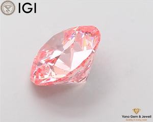 เพชรทรงกลม 3.00 กะรัต ผลิตในห้องปฏิบัติการด้วยวิธี CVD ความสะอาดระดับ VS1 สีชมพูสดใสแฟนซี ขนาด 9.19 มม. พร้อมใบรับรอง IGI สำหรับเครื่องประดับดีไซเนอร์ - Product Image 4