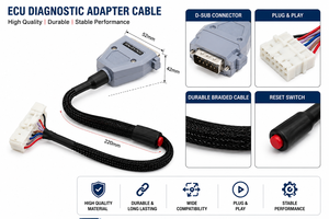 ชุดสายเคเบิล Safari Dicor Tata Venture Minda รุ่น Sumo Gold สำหรับทดสอบระบบล็อคกลาง ชุดสาย OBD2 เครื่องสแกนวินิจฉัยรถยนต์ รองรับภาษารัสเซียและสเปน - Product Image 2