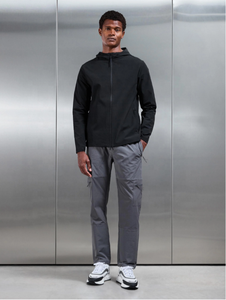 Pantalones Cargo Grises para Hombre, de Pierna Recta, Estilo Utilitario, para Trabajo, Viajes y Actividades al Aire Libre, con Cordón Ajustable, Cintura Media, Ligeros, de Nailon - Product Image 3