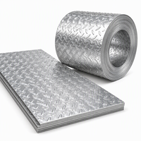 Bobine d'acier galvanisé à chaud gaufré, bobine d'acier à carreaux GI, motif antidérapant en losange DX51D+Z pour marches de sol et d'escalier