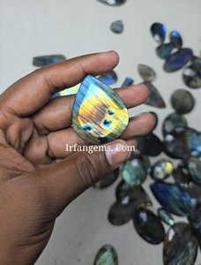 Best Quality Natural Labradorite Cabochon Mix Shape White <b>Blue</b> Fire Color Third Party Certified <b>Crystal</b> Healing Jewelry IRFAN - Product Image 4
